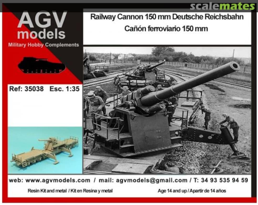 Boxart Railway Cannon 150mm 35038 AGV Models Boxart Railway Cannon 150mm 35038 AGV Models