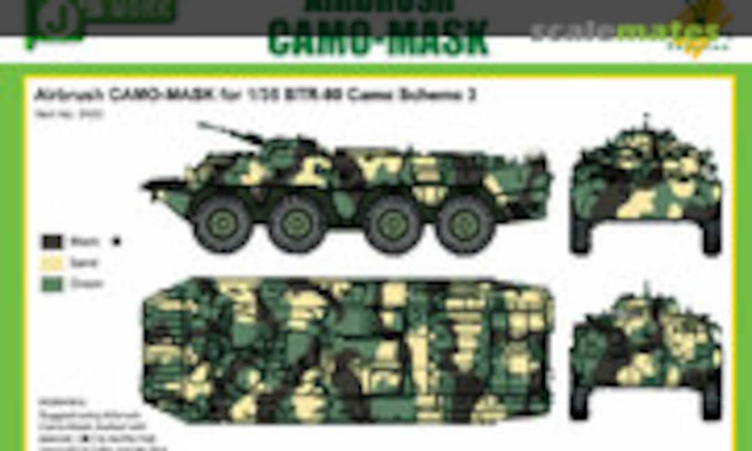 1:35 Airbrush Camo-Mask for BTR-80 Camouflage Scheme 3 (J's Work PPA5123) PPA5123