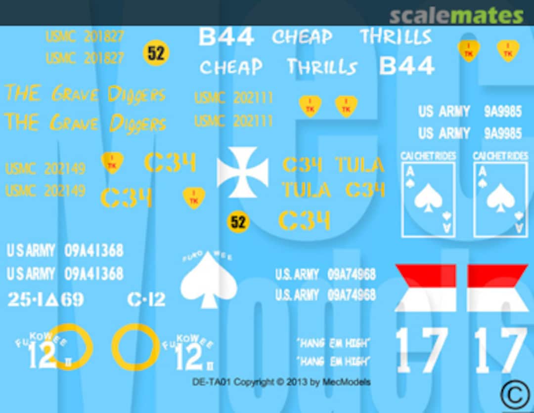 Boxart M48 decals DE-TA01 Mec Models Boxart M48 decals DE-TA01 Mec Models