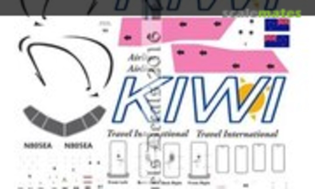 1:144 Kiwi Travel International Airlines B727-200 (Oldmodels Decals OMD0993) OMD0993