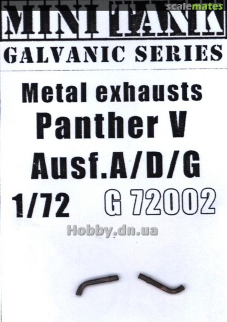 Boxart Panther Ausf.A/D/G - Metal Exhaust G72002 Minitank Boxart Panther Ausf.A/D/G - Metal Exhaust G72002 Minitank