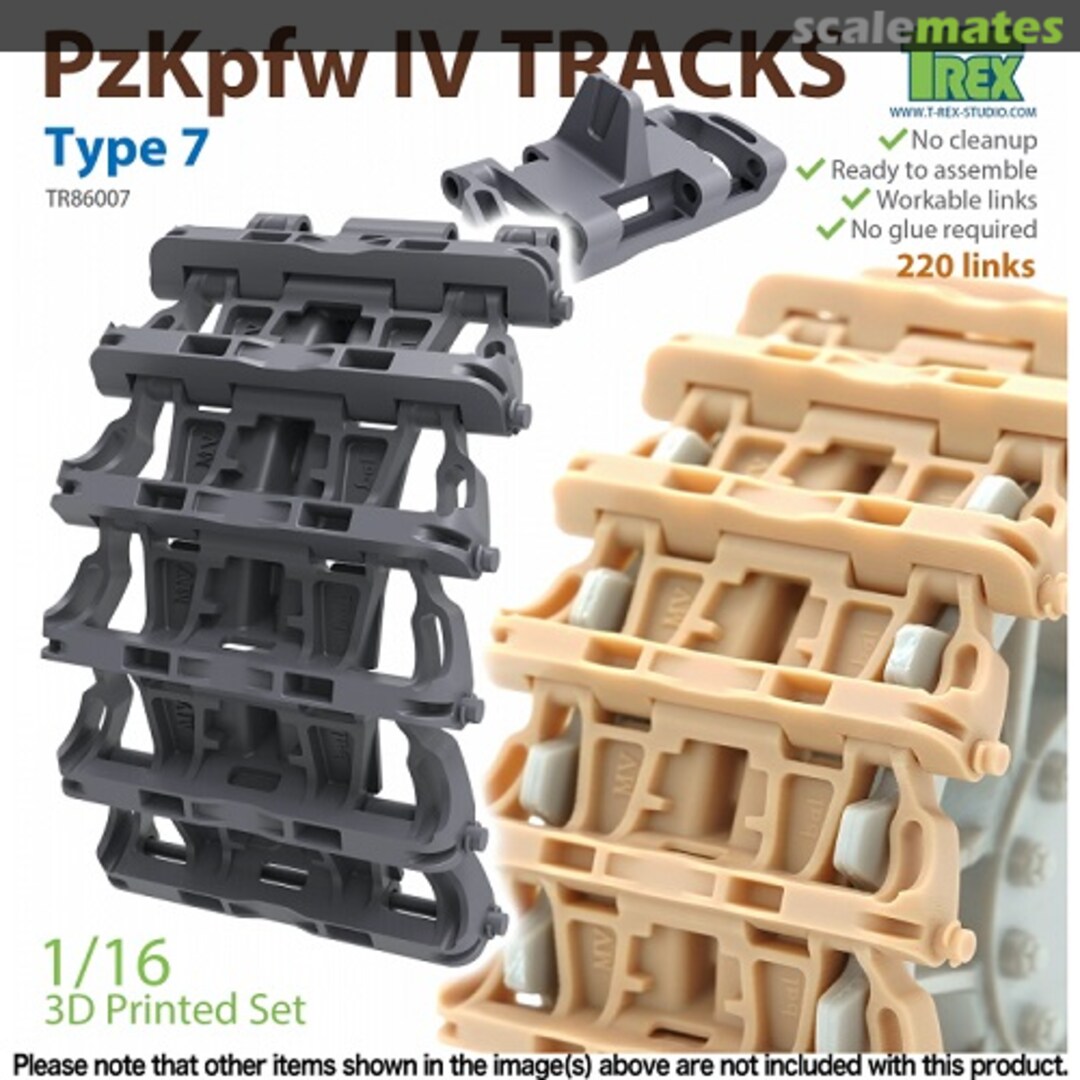 Boxart PzKpfw IV Tracks Type 7 TR86007 T-Rex Studio