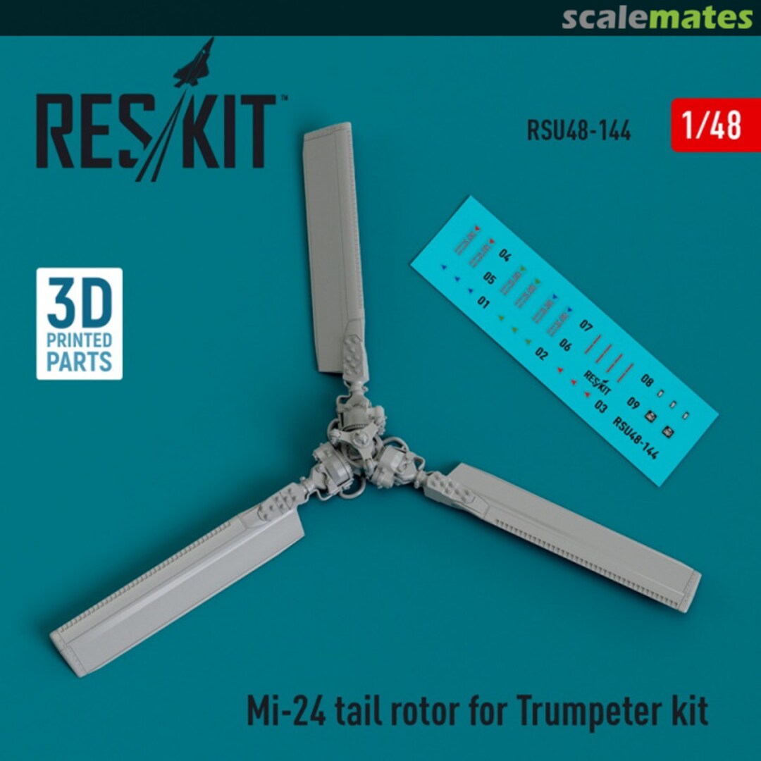 Boxart Mi-24 tail rotor (3D Printed) RSU48-0144 ResKit Boxart Mi-24 tail rotor (3D Printed) RSU48-0144 ResKit