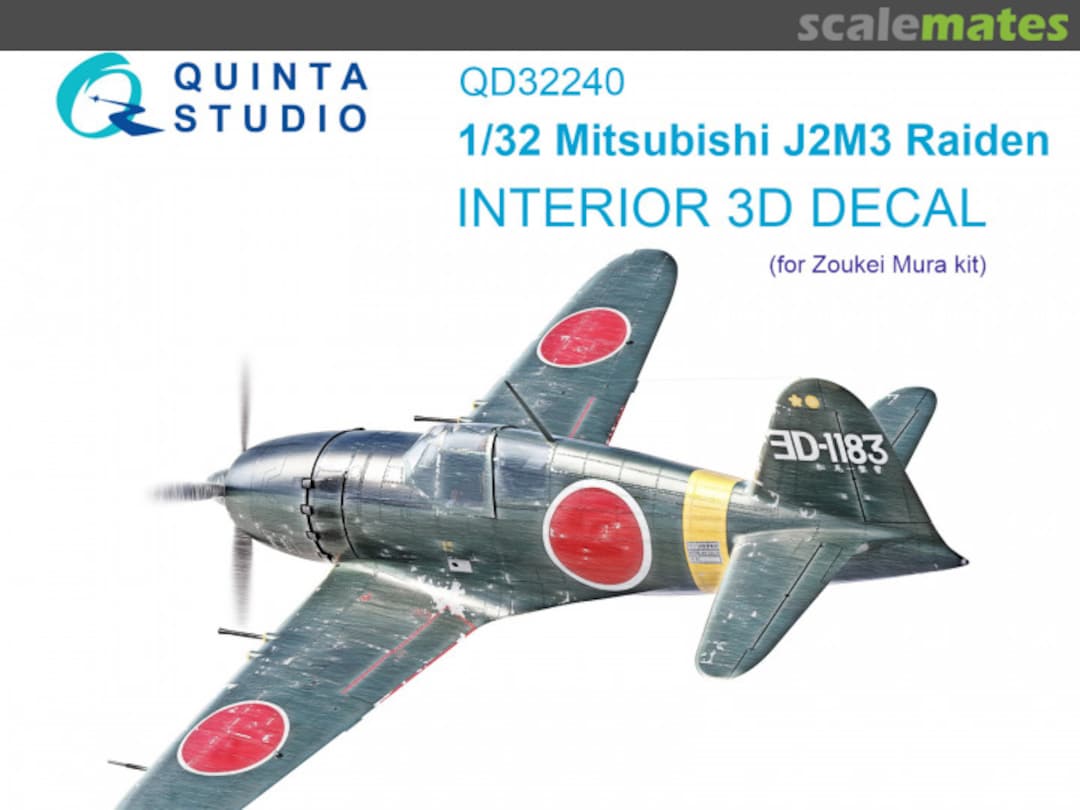 Boxart Mitsubishi J2M3 Raiden interior 3D decals QD32240 Quinta Studio Boxart Mitsubishi J2M3 Raiden interior 3D decals QD32240 Quinta Studio