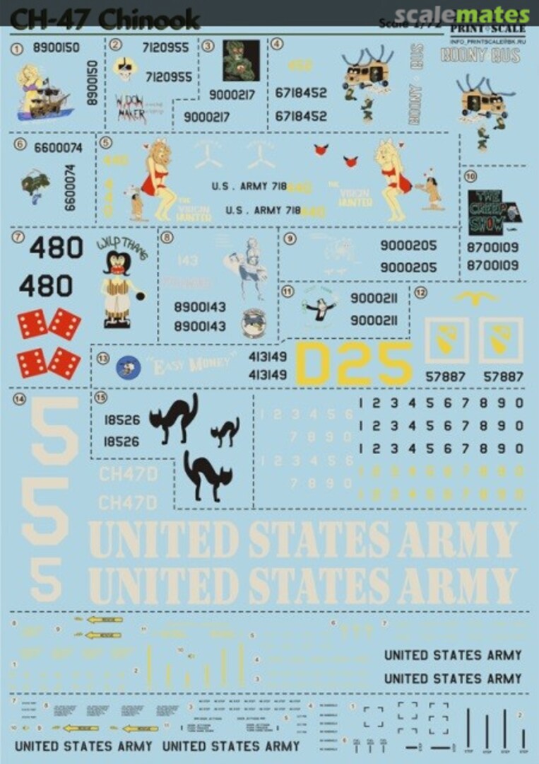 Boxart CH-47 Chinook 72-041(revised) Print Scale