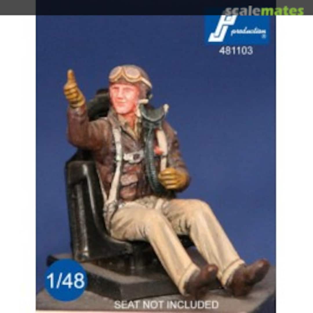 Boxart USAF fighter pilot seated in a/c (WWII) 481103 PJ Production