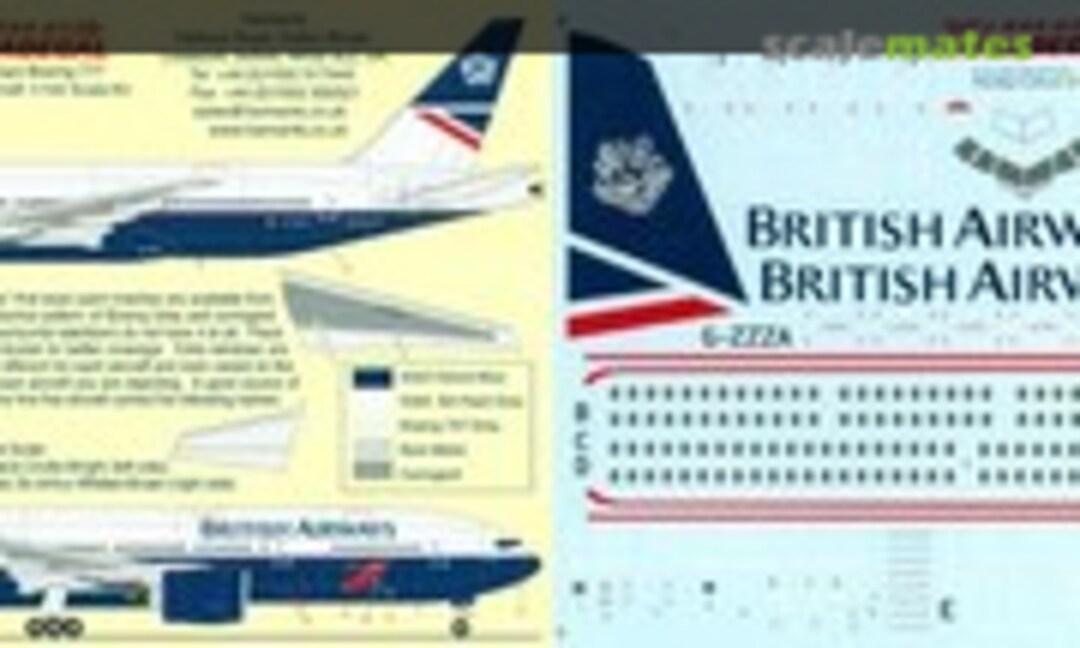 1:144 British Airways 777-236 Landor Scheme (Xtradecal X44-001) X44-001