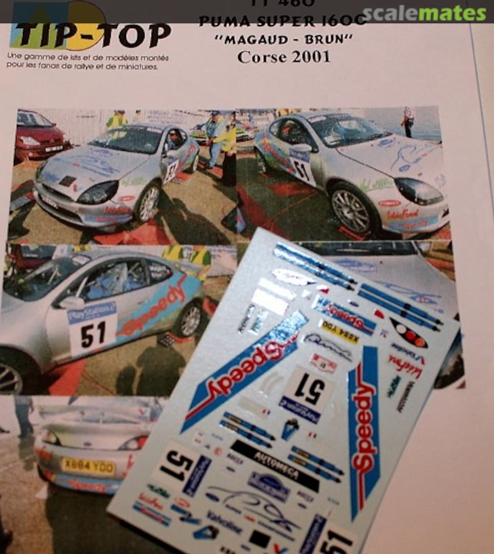 Boxart Ford Puma S1600 (X884 YOO) "Speedy" TT460 TIP-TOP Boxart Ford Puma S1600 (X884 YOO) "Speedy" TT460 TIP-TOP