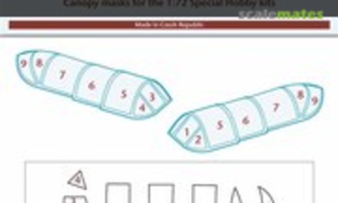 1:72 Grumman FF-1/FF-2/SF-1/G-23 Delfin/CC&F Goblin Mk.I Canopy Mask (Peewit M72197) M72197