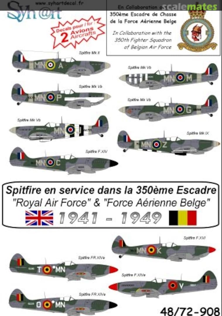 Boxart Supermarine Spitfire 72-908 Syhart Boxart Supermarine Spitfire 72-908 Syhart