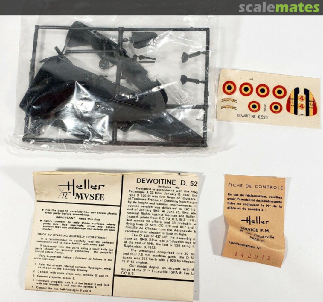 Contents Dewoitine 520 L 092 Heller