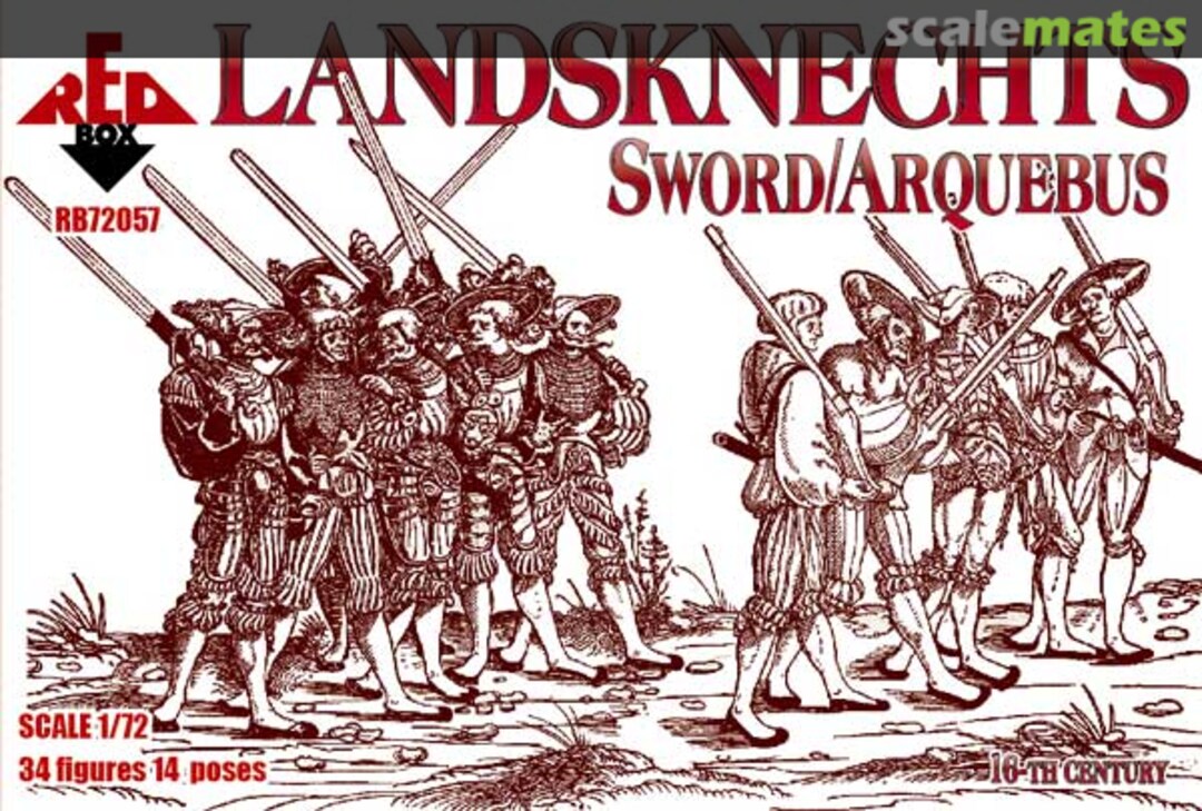 Boxart Landsknechts Sword / Arquebus RB72057 Red Box Boxart Landsknechts Sword / Arquebus RB72057 Red Box