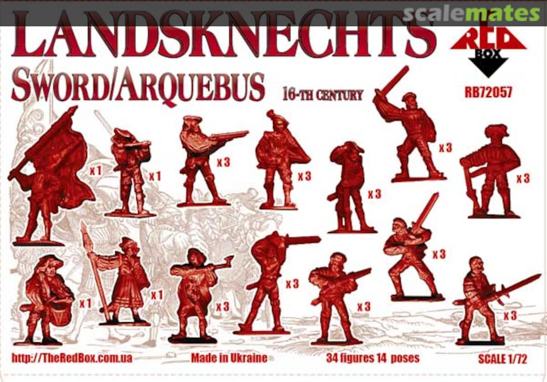 Contents Landsknechts Sword / Arquebus RB72057 Red Box Contents Landsknechts Sword / Arquebus RB72057 Red Box