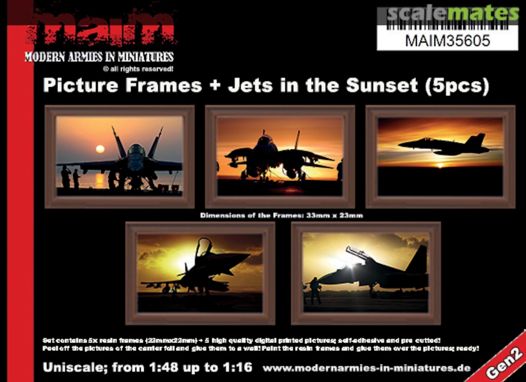 Boxart Picture Frames + Jets in the sunset / Uniscale MAIM35605 MAiM Boxart Picture Frames + Jets in the sunset / Uniscale MAIM35605 MAiM