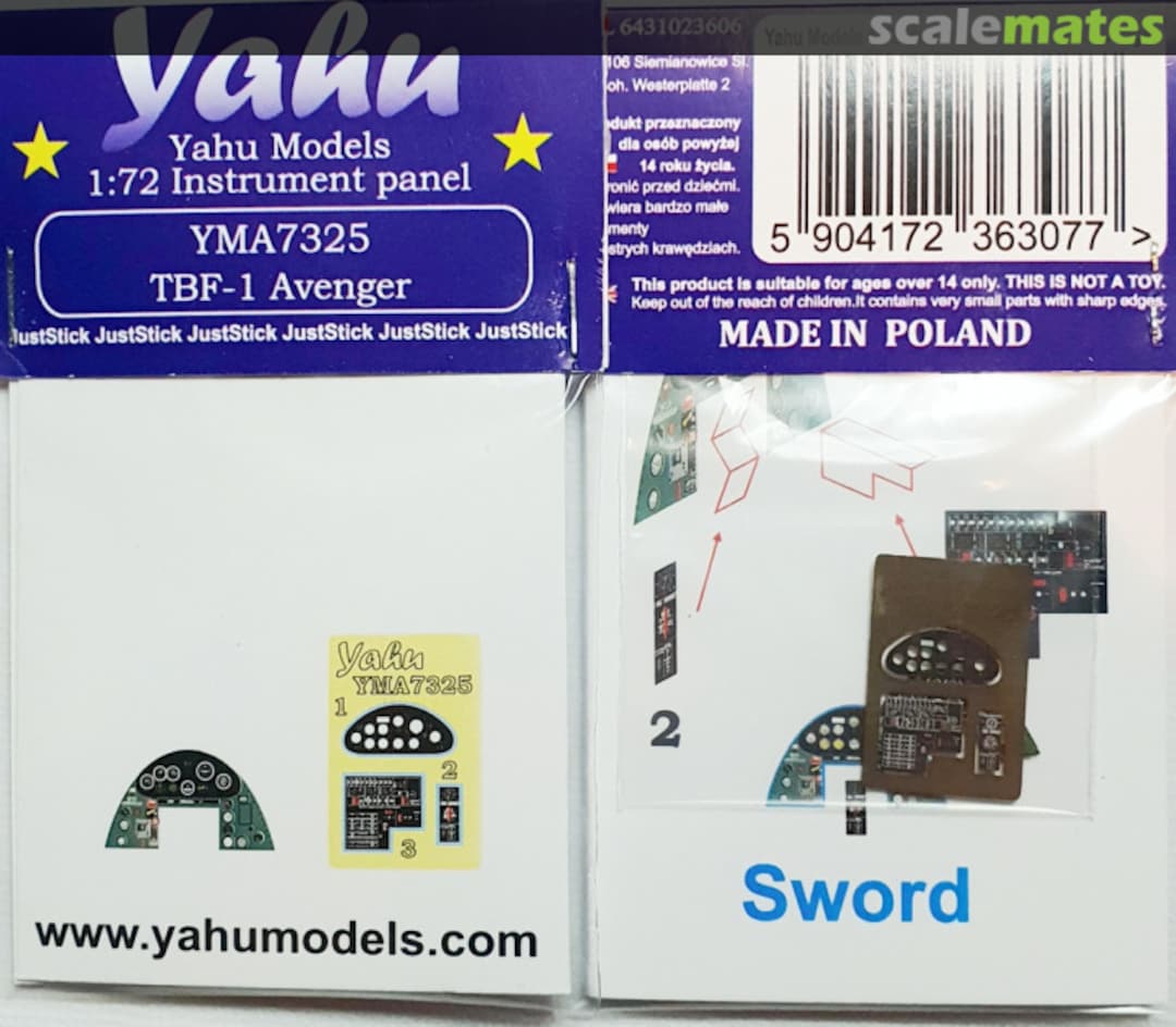 Boxart TBF-1 Avenger YMA7325 Yahu Models Boxart TBF-1 Avenger YMA7325 Yahu Models