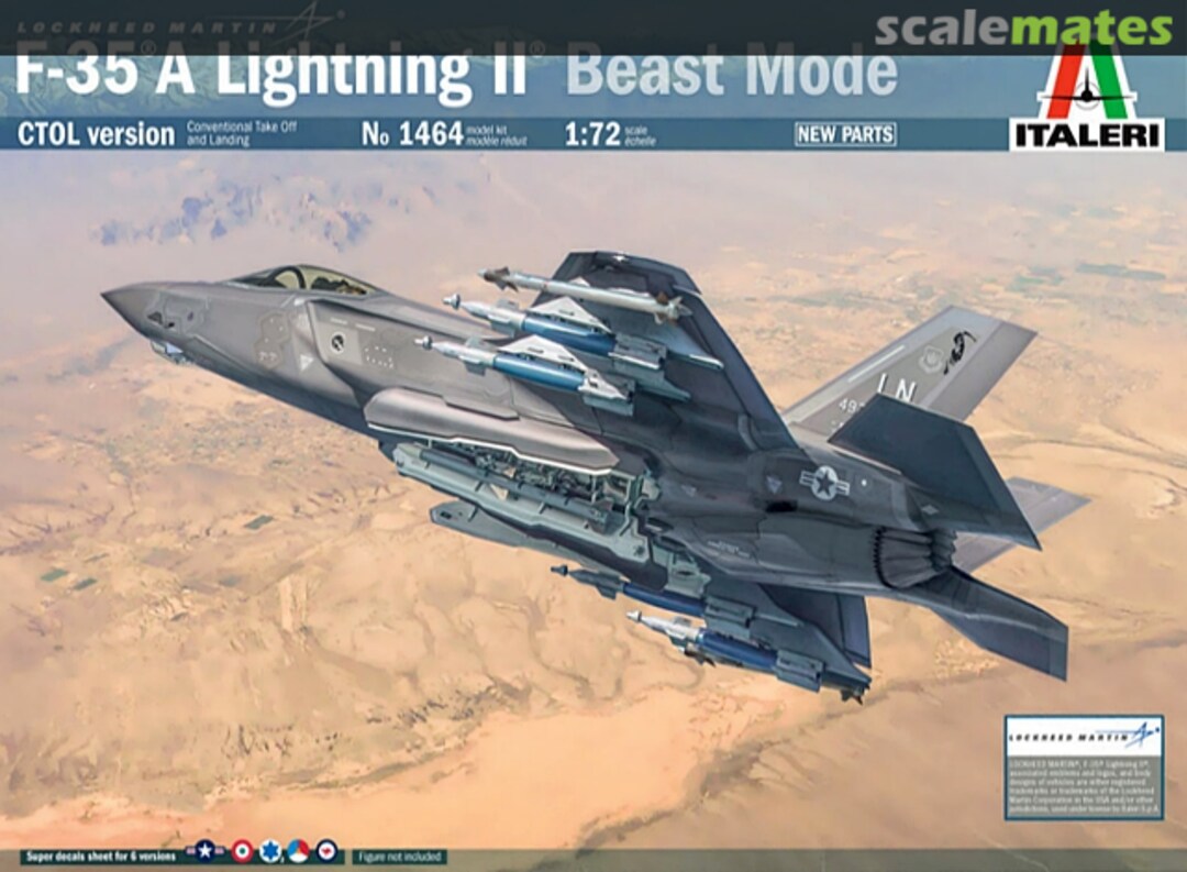 Boxart Lockheed Martin F-35A Lightning II Beast Mode 1464 Italeri Boxart Lockheed Martin F-35A Lightning II Beast Mode 1464 Italeri