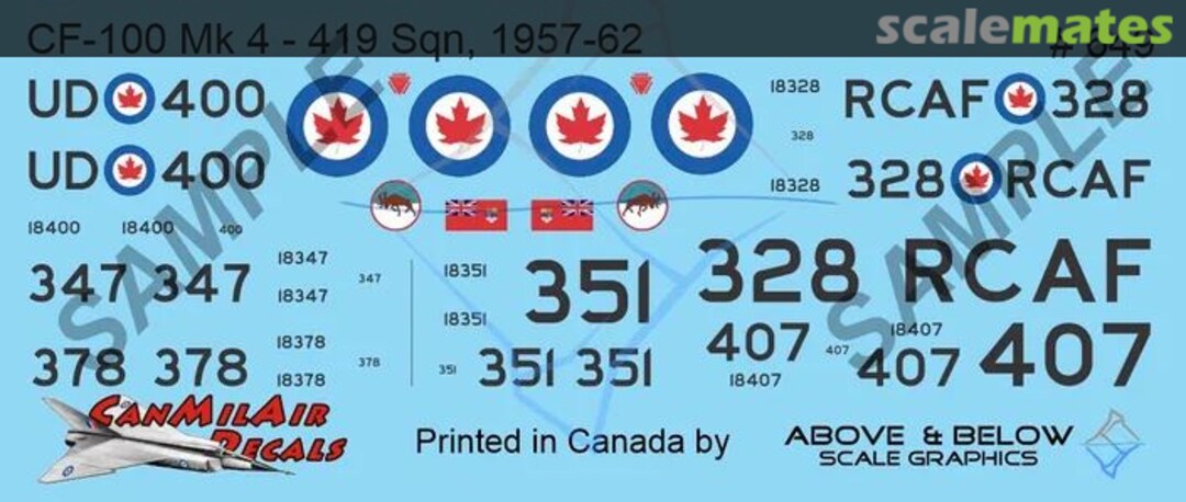 Boxart Avro CF-100 Canuck Mk. 4B - 419 Sqn (1957-62) 649 Above & Below Graphics Boxart Avro CF-100 Canuck Mk. 4B - 419 Sqn (1957-62) 649 Above & Below Graphics