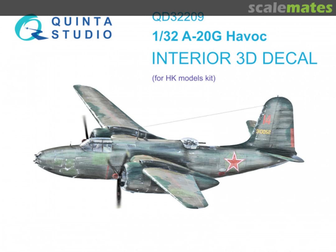 Boxart A-20G Havoc interior 3D decals QD32209 Quinta Studio Boxart A-20G Havoc interior 3D decals QD32209 Quinta Studio