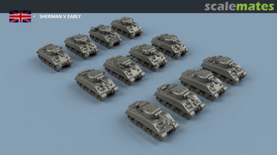 Boxart UK Sherman V Early x6 - 3D Printed 3D100391 L'Arsenal Boxart UK Sherman V Early x6 - 3D Printed 3D100391 L'Arsenal