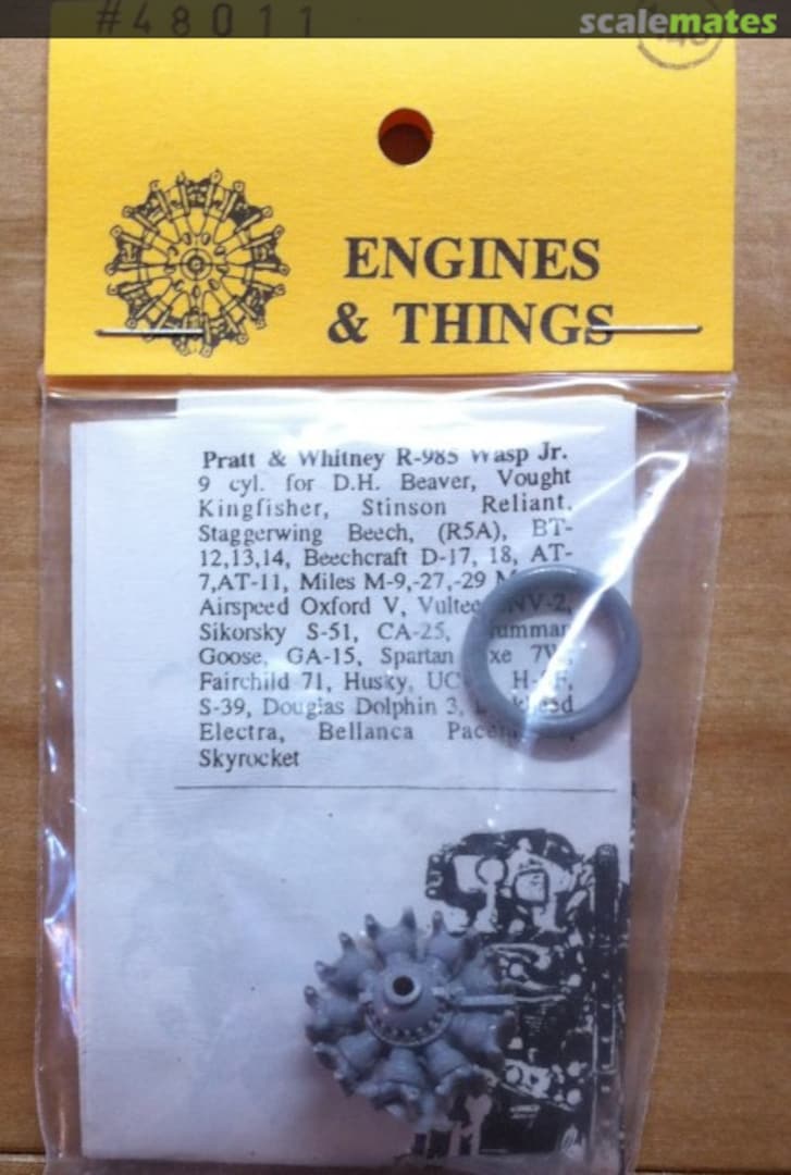 Boxart Pratt & Whitney R-985 Wasp Junior 9 cyl. Radial 48011 Engines & Things Boxart Pratt & Whitney R-985 Wasp Junior 9 cyl. Radial 48011 Engines & Things
