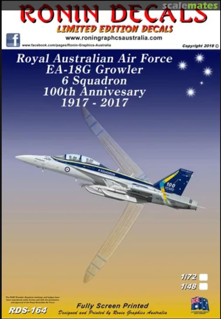 Boxart RAAF EA-18G Growler RDS-164 Ronin Decals Boxart RAAF EA-18G Growler RDS-164 Ronin Decals