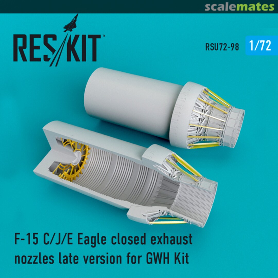 Boxart F-15 C/J/E closed exhaust nozzles (late) RSU72-0098 ResKit Boxart F-15 C/J/E closed exhaust nozzles (late) RSU72-0098 ResKit