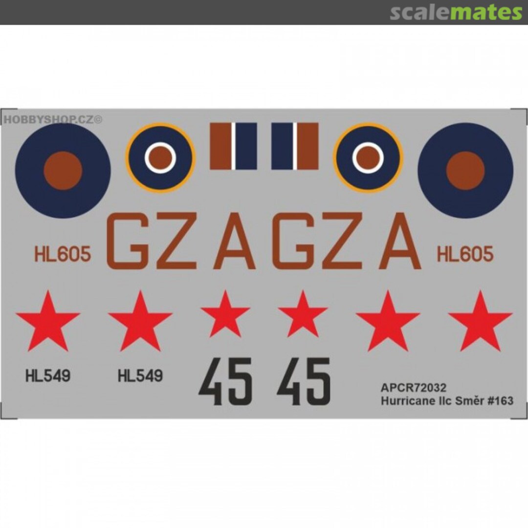 Boxart Hurricane IIc Smer #163 APCR72032 APC Decals Boxart Hurricane IIc Smer #163 APCR72032 APC Decals