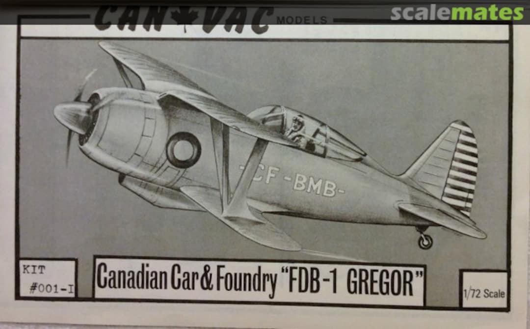 Boxart Canadian Car & Foundry "FDB-1 Gregor" 001-I Can Vac Boxart Canadian Car & Foundry "FDB-1 Gregor" 001-I Can Vac