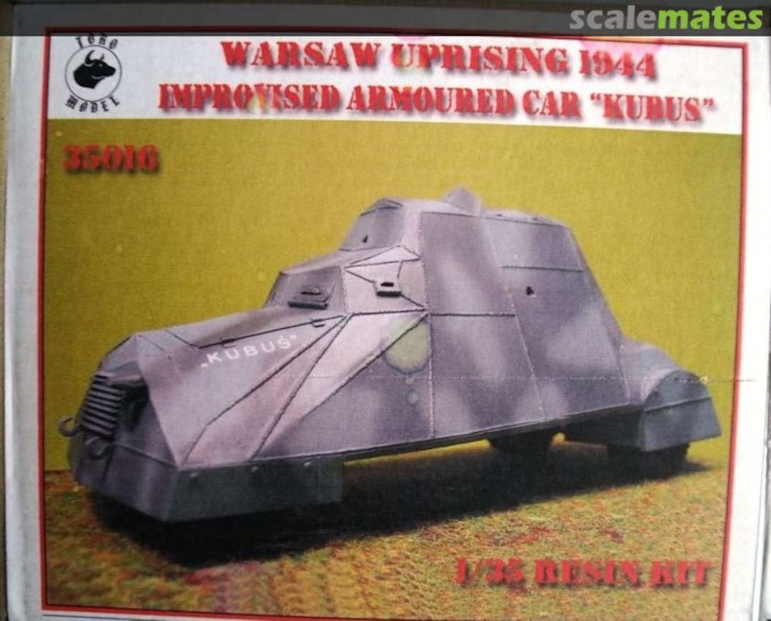 Boxart Polish Army 1944 Improvised Armored Car "Kubus" 35016 ToRo Model Boxart Polish Army 1944 Improvised Armored Car "Kubus" 35016 ToRo Model