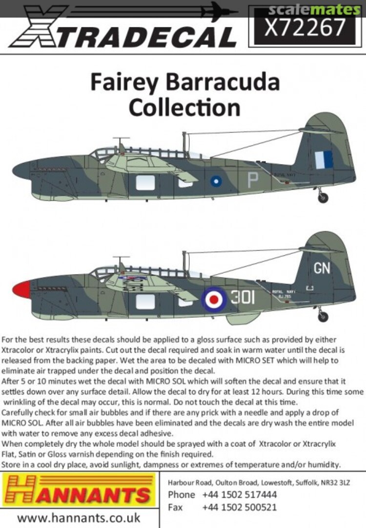 Boxart Fairey Barracuda Collection X72267 Xtradecal Boxart Fairey Barracuda Collection X72267 Xtradecal
