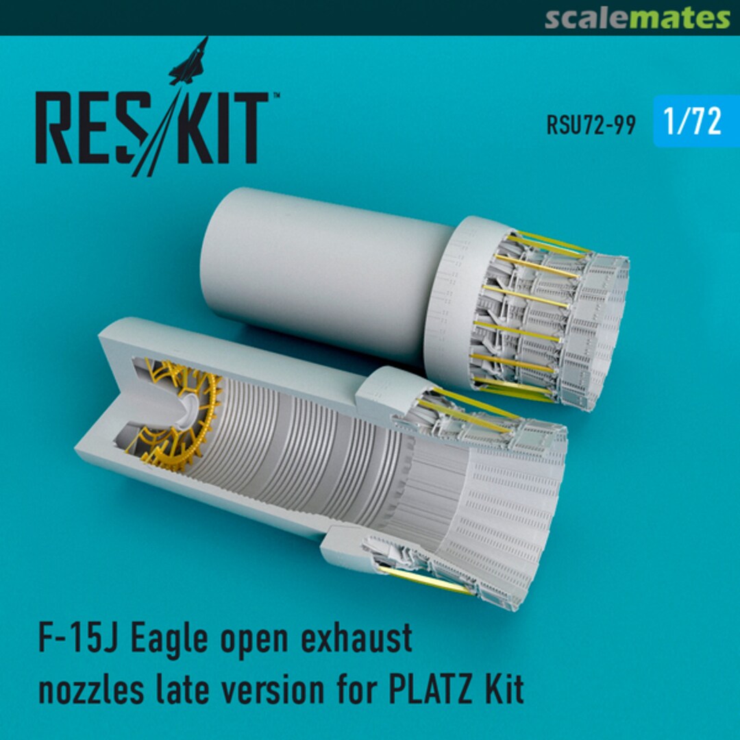 Boxart F-15J Eagle open exhaust nozzles RSU72-0099 ResKit Boxart F-15J Eagle open exhaust nozzles RSU72-0099 ResKit