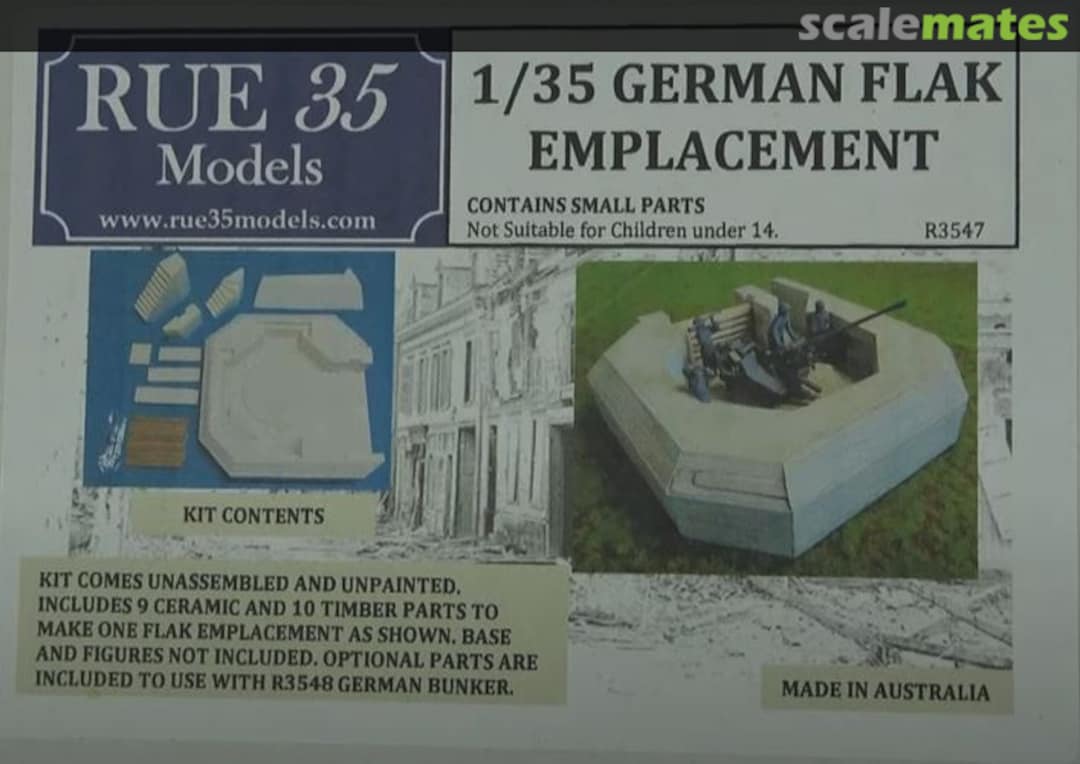 Boxart German Flak emplacement R3547 Rue35 Models Boxart German Flak emplacement R3547 Rue35 Models