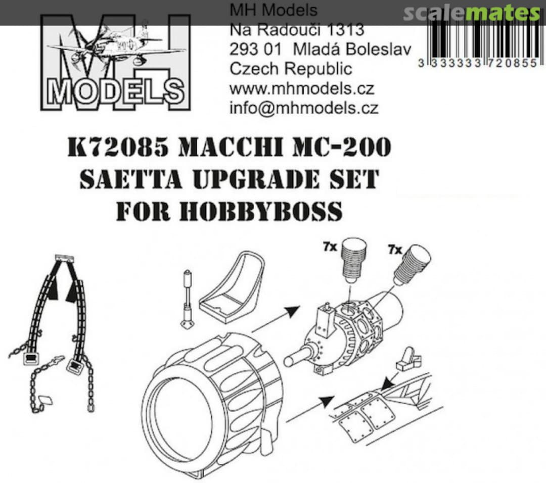 Boxart Macchi MC-200 Saetta Upgrade Set K72085 MH Models Boxart Macchi MC-200 Saetta Upgrade Set K72085 MH Models