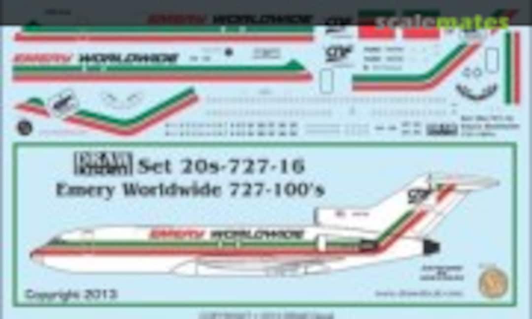 1:200 Emery Worldwide 727-100Fs (Draw Decal 20-727-16) 20-727-16