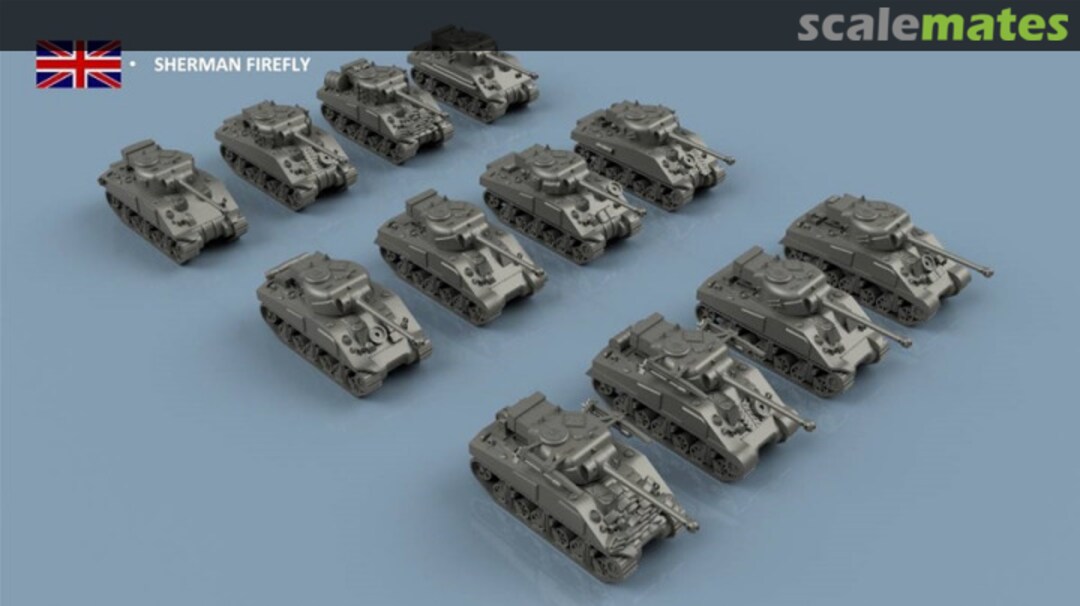 Boxart UK Sherman Firefly x6 - 3D Printed 3D100393 L'Arsenal Boxart UK Sherman Firefly x6 - 3D Printed 3D100393 L'Arsenal