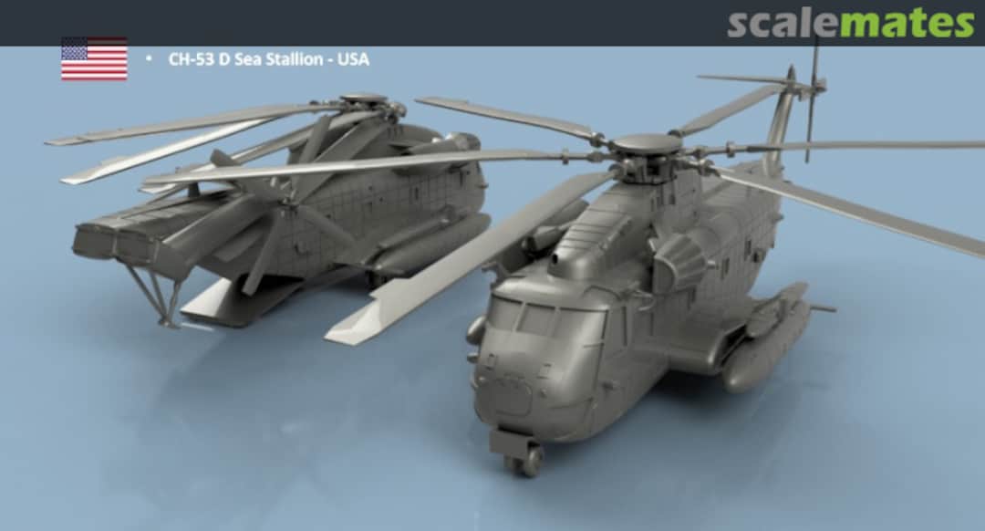 Boxart Sikorsky CH-53 D Sea Stallion unfolded blades - 3D printed (2 helicopters) 3D700269DEP L'Arsenal