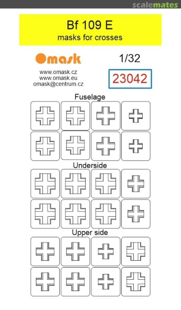 Boxart Messerschmitt Bf-109 E - Masks for Crosses 23042 Omask