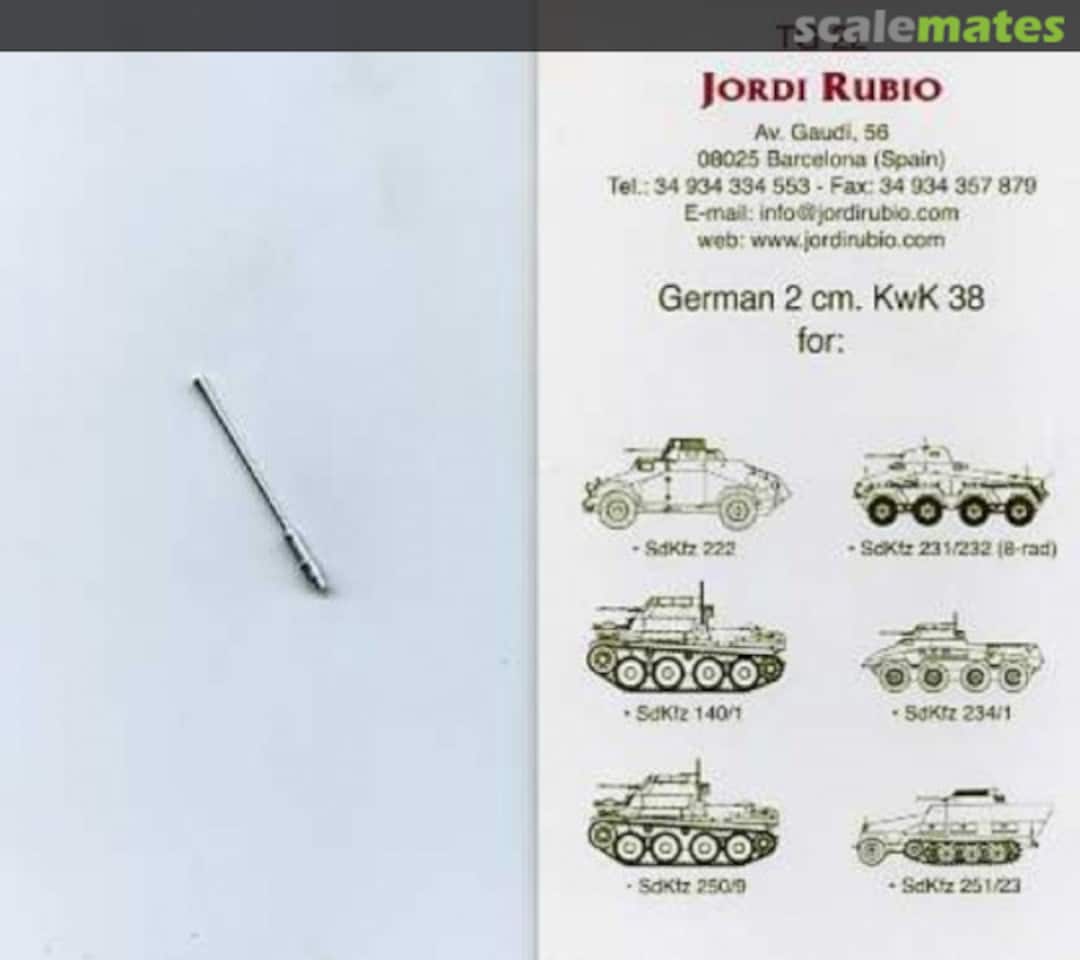 Boxart 2 cm KwK 38 Barrel TG-22 Jordi Rubio Boxart 2 cm KwK 38 Barrel TG-22 Jordi Rubio