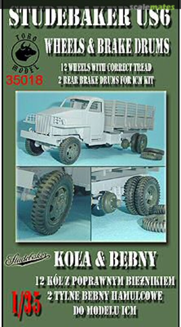 Boxart Studebaker US6 Wheels & Brake Drums 35018 ToRo Model Boxart Studebaker US6 Wheels & Brake Drums 35018 ToRo Model