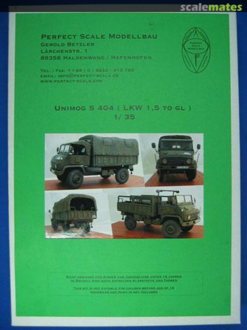Boxart Unimog S404 35009 Perfect Scale Modellbau
