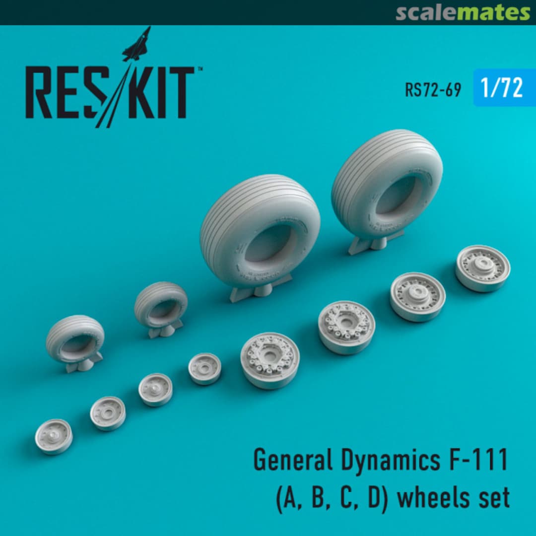 Boxart General Dynamics F-111 (A, B, C, D) wheels set RS72-0069 ResKit Boxart General Dynamics F-111 (A, B, C, D) wheels set RS72-0069 ResKit