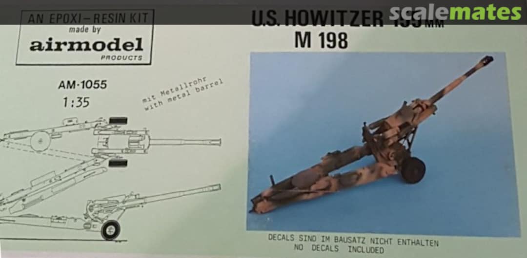 Boxart US 155mm Howitzer M 198 AM-1055 Airmodel Boxart US 155mm Howitzer M 198 AM-1055 Airmodel