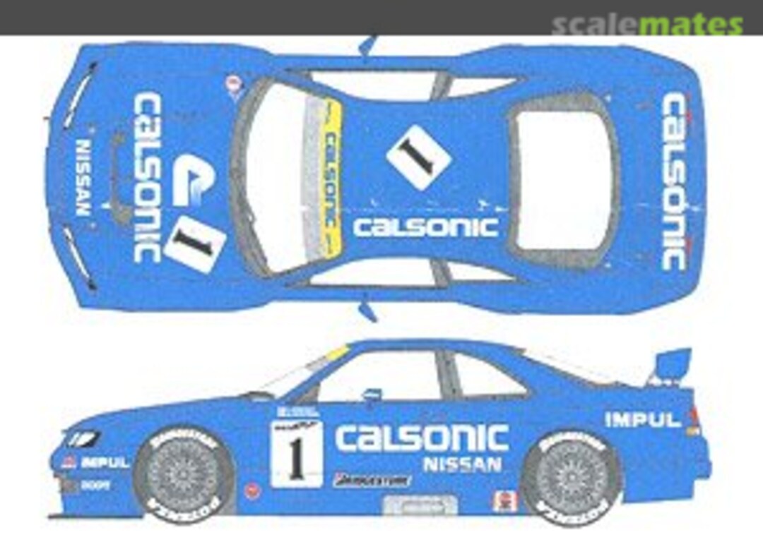 Boxart Nissan Skyline GT-R R33 Calsonic Team Impul #1 SHK-D358 Shunko Models Boxart Nissan Skyline GT-R R33 Calsonic Team Impul #1 SHK-D358 Shunko Models