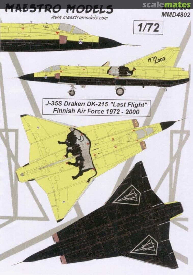 Boxart Saab J-35S Draken MMD7204 Maestro Models Boxart Saab J-35S Draken MMD7204 Maestro Models
