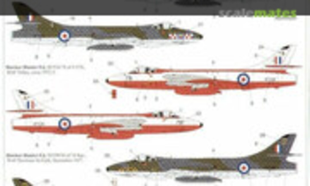 1:32 Hawker Hunter F6 12, 56, 74 and 208 Sqns, 78 Sqn/4FTS, 111 Sqn Black Arrows Leader (Xtradecal X32-007) X32-007