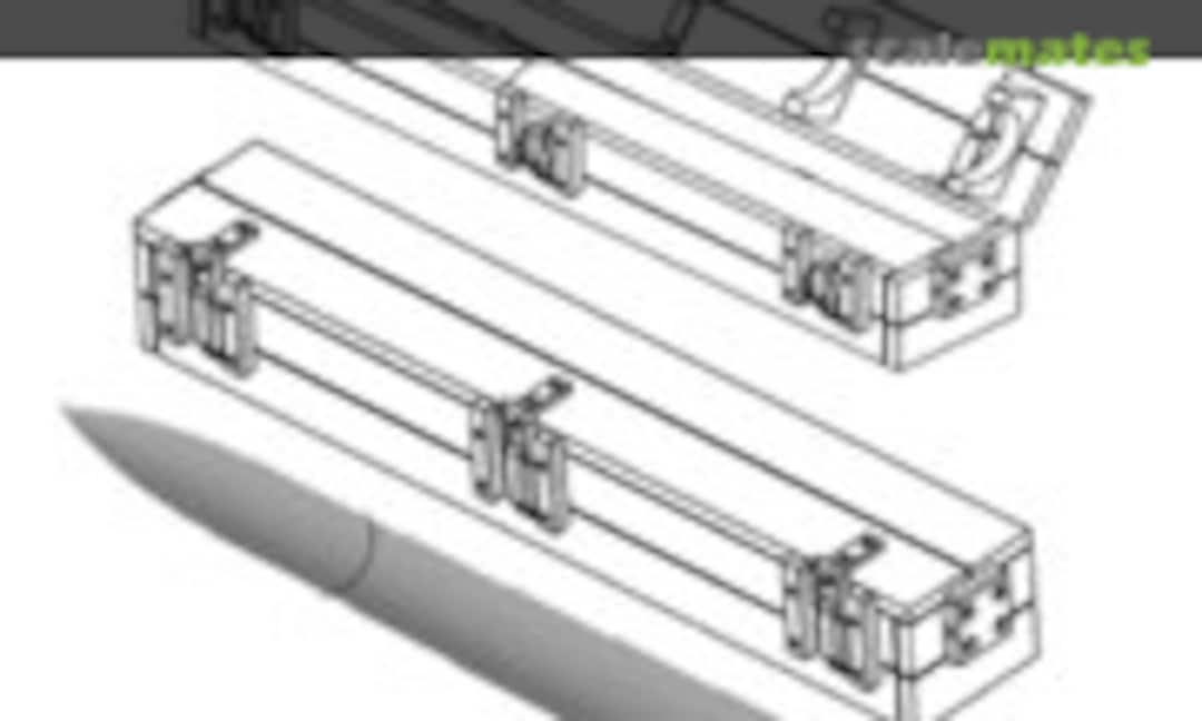 1:35 Patronenkasten 12,8cm Flak 40 with metal ammo shells (Bolddivision 35028) 35028