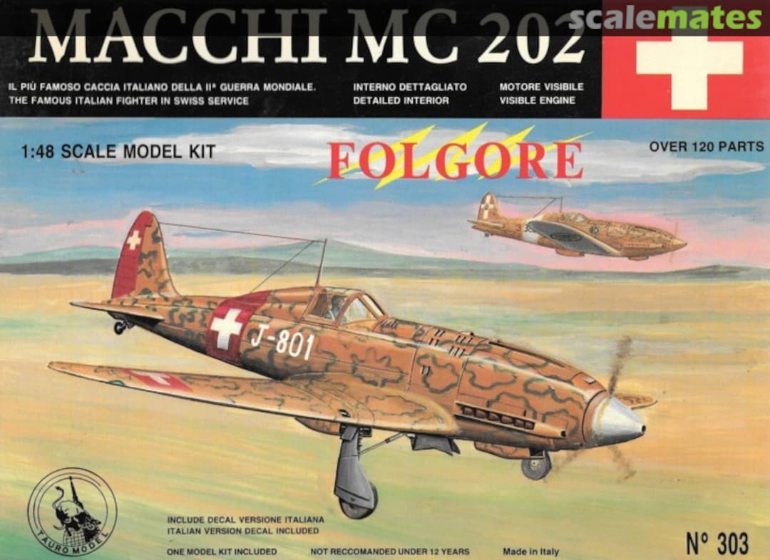 Boxart Macchi MC 202 Folgore 303 Tauro Model Boxart Macchi MC 202 Folgore 303 Tauro Model