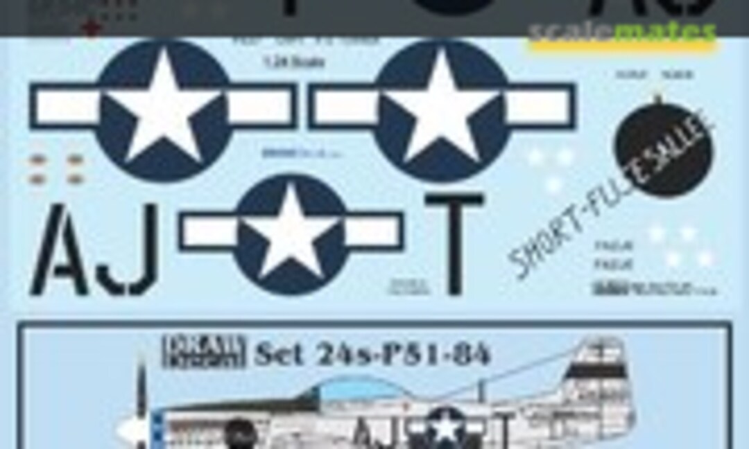1:24 “Short-Fuse Sallee” P-51D (Draw Decal 24-P51-84) 24-P51-84