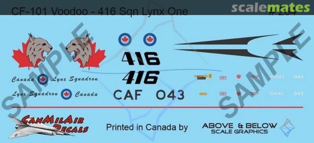 Boxart McDonnell CF-101B Voodoo 264 Above & Below Graphics Boxart McDonnell CF-101B Voodoo 264 Above & Below Graphics