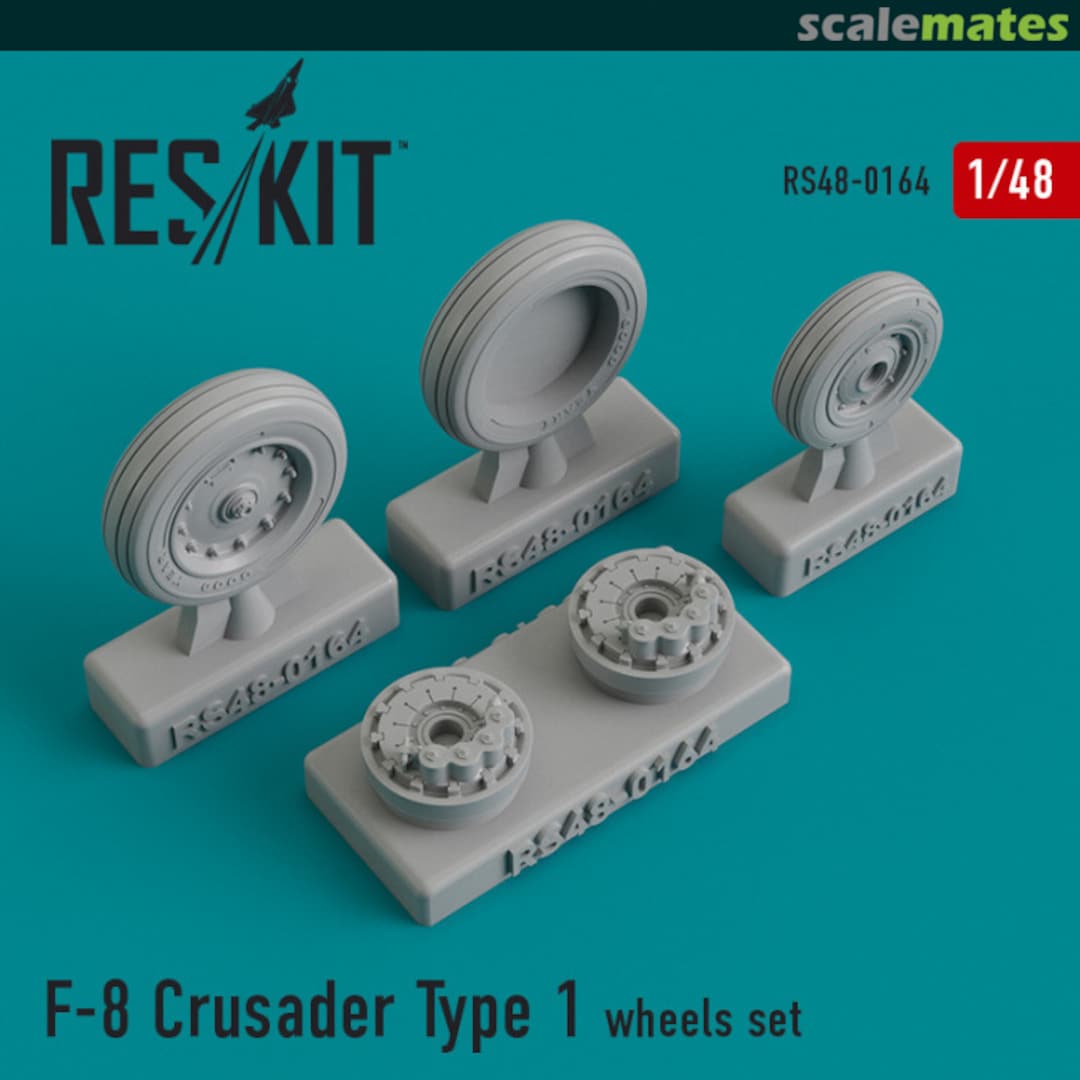 Boxart F-8 Crusader Type 1 wheels set RS48-0164 ResKit Boxart F-8 Crusader Type 1 wheels set RS48-0164 ResKit